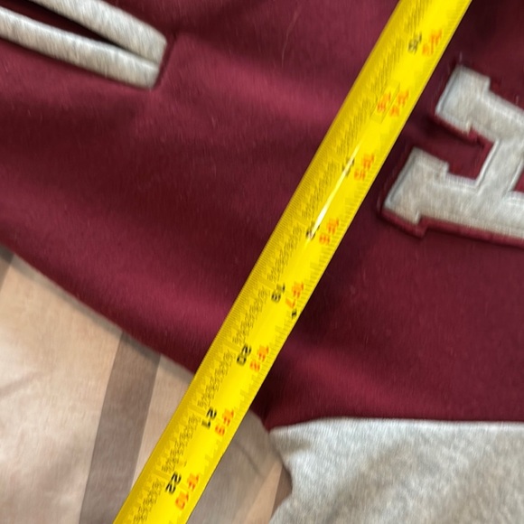 Burgundy and Gray Varsity Jacket - Picture 10 of 11